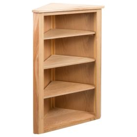 Corner Shelf 23.2"x14.1"x39.3" Solid Oak Wood