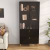 ONLY PICK UP Black Light Luxury Wine Cabinet with Two Drawers and One Door