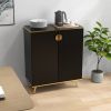 Only Pick Up  Two-Door Blister Accent Side Cabinet,Black