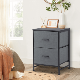 Drawers Dresser Chest of Drawers,Metal Frame and Wood Top,H2bc,Gray