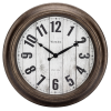 Westclox 15.5" Round Plastic Analog QA Wall Clock with Antique Bronze Finish