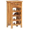 Wine Cabinet 15.7"x11.8"x31.5" Solid Acacia Wood