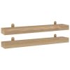 Wall Shelves 2 pcs 35.4"x5.9"x2.4" Solid Wood Teak