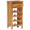 Wine Cabinet 15.7"x11.8"x31.5" Solid Acacia Wood