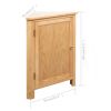 Corner Cabinet 23.2"x17.7"x31.5" Solid Oak Wood