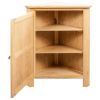 Corner Cabinet 23.2"x17.7"x31.5" Solid Oak Wood