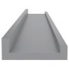 Wall Shelves 4 pcs Gray 23.6"x3.5"x1.2"