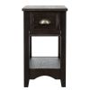 Contemporary Chairside End Table with Drawer and Open Shelf