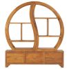 Cabinet with Yin Yang Shelf 39.4"x10.2"x44.1" Solid Wood Teak