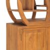 Cabinet with Yin Yang Shelf 27.6"x11.8"x51.2" Solid Wood Teak