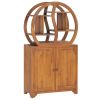 Cabinet with Yin Yang Shelf 27.6"x11.8"x51.2" Solid Wood Teak