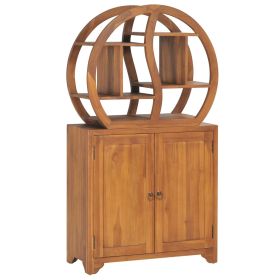 Cabinet with Yin Yang Shelf 27.6"x11.8"x51.2" Solid Wood Teak