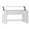 Coffee Table High Gloss White 39.8"x19.3"x20.5" Engineered Wood