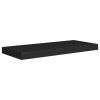 Floating Wall Shelves 2 pcs Black 23.6"x9.3"x1.5" MDF