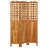 3-Panel Room Divider 47.8"x0.8"x70.9" Solid Wood Acacia