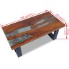 Coffee Table Teak Resin 39.4"x19.7"