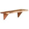 Wall Shelves 2 pcs 23.6"x7.9"x7.1" Solid Acacia Wood