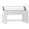 Coffee Table High Gloss White 39.8"x19.3"x20.5" Engineered Wood