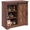 Kitchen Sideboard Storage Cabinet - Brown