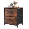 Drawers Dresser Chest of Drawers,Metal Frame and Wood Top,H2bc,Brown