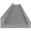 Wall Shelves 2 pcs Gray 39.4"x3.5"x1.2"