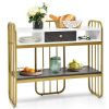 Console Table with Drawer Storage Shelf Wide Tabletop