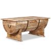 Coffee Table Solid Mango Wood 34.6"x19.7"x15.7"