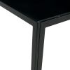 Nesting Coffee Table Set of 2;  Square Modern Stacking Table with Tempered Glass Finish for Living Room; Black