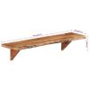 Wall Shelves 2 pcs 35.4"x7.9"x7.1" Solid Acacia Wood