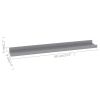 Wall Shelves 4 pcs Gray 23.6"x3.5"x1.2"