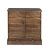 Side Cabinet Buffet Sideboard with Sliding Barn Door and Interior Shelves,Espresso