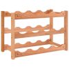 Wine Rack for 12 Bottles Solid Wood Walnut