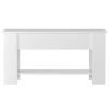 Coffee Table High Gloss White 39.8"x19.3"x20.5" Engineered Wood