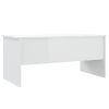 Coffee Table High Gloss White 40.2"x19.9"x18.3" Engineered Wood