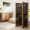 4-Panel Room Divider Black 110.2"x70.9"