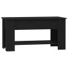 Coffee Table Black 39.8"x19.3"x20.5" Engineered Wood