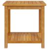 Side Table Solid Acacia Wood 17.7"x17.7"x17.7"