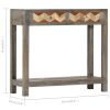 Console Table Gray 33.9"x11.8"x29.9" Solid Mango Wood