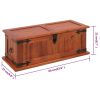 Storage Chest 23.6"x9.8"x8.7" Solid Acacia Wood