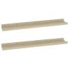 Wall Shelves 2 pcs Sonoma Oak 23.6"x3.5"x1.2"