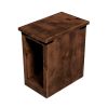 Bridgevine Home Farmhouse 14 inch Chairside Table, No Assembly Required, Aged Whiskey Finish