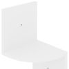 Wall Corner Shelf High Gloss White 7.5"x7.5"x48.4" Engineered Wood