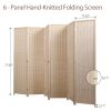 6-Panel Room Divider;  6 FT Tall Room Divider;  Folding Privacy Screens;  Freestanding Room Dividers