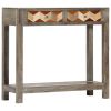 Console Table Gray 33.9"x11.8"x29.9" Solid Mango Wood