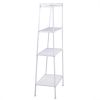 Metal 4 Shelf Bookcase, Multifunctional Ladder-Shaped Plant Flower Stand Rack Bookrack Storage Shelves, Ivory RT