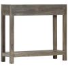 Console Table Gray 33.9"x11.8"x29.9" Solid Mango Wood