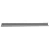 Wall Shelves 2 pcs Gray 39.4"x3.5"x1.2"