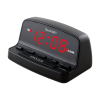 SHARP Digital Alarm Clock, Midnight Black, Easy to Set Keyboard Controls, Red LED Display