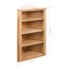 Corner Shelf 23.2"x14.1"x39.3" Solid Oak Wood