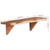 Wall Shelves 2 pcs 23.6"x7.9"x7.1" Solid Acacia Wood